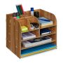 Stalo organizatorius Relaxdays 10042746_746, 10 skyrių, Ruda, 32,5 × 27,5 × 25 cm