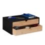 Stalo organizatorius Relaxdays, 2 stalčiai, Ruda/juoda, 33 × 14 × 21 cm
