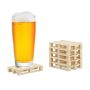 Stalo padėkliukai Relaxdays 10028005.0, 6 vnt, Ruda, 12 × 2 × 8 cm