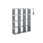 Fabric shelf 105 x 30 x 140 cm, 12 compartments, grey