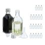 Stikliniai buteliukai Relaxdays, 20 vnt., po 50 ml, 10 × 3,5 × 3,5 cm