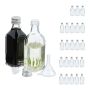 Stikliniai buteliukai Relaxdays, 25 vnt., po 50 ml, 10 × 3,5 × 3,5 cm