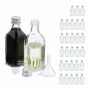 Stikliniai buteliukai Relaxdays, 30 vnt., po 50 ml, 10 × 3,5 × 3,5 cm