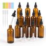Stiklinių buteliukų rinkinys Relaxdays, 12 vnt., 100 ml, Ø 4,5 × 14 cm