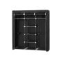 Fabric wardrobe 175 x 150 x 45 cm., black