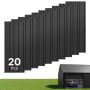 Roof panels VEVOR SKU2025008, 20 pcs, Black, 108 × 42.6 cm