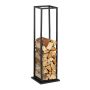 Stovas malkoms Relaxdays 10048597.0, Juoda, 35 × 121 × 35 cm