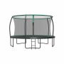 Trampoline 427 cm with net and ladder, black and dark green