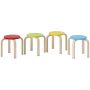 Folding stools, 4 pcs, Multicolored, 36 × 30 × 36 cm