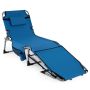 Sulankstoma poilsio gulta su veido anga, aliuminio rėmas, mėlyna