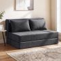 Sulankstoma sofa-lova, 3 viename, 2 pagalvėlės, Pilka, 82 × 103 × 58 cm