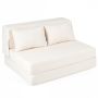 Sulankstoma sofa-lova, 3 viename, 2 pagalvėlės, Smėlio, 82 × 103 × 58 cm