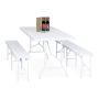 Sulankstomas lauko baldų komplektas Relaxdays, 3 dalys, stalas ir 2 suolai, 180 × 73 × 74 cm