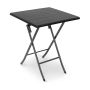 Sulankstomas lauko stalas BASTIAN Relaxdays, Kvadratinis, Juoda, 61,5 × 74 × 61,5 cm