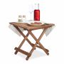 Sulankstomas lauko stalas Relaxdays 10038646.0, kvadratinis, Rudas, 50 × 50 × 50 cm