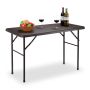 Sulankstomas lauko stalas Relaxdays, Rudas, 120 × 74 × 60 cm