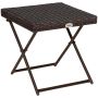 Folding outdoor table Outsunny 40x40x40cm., dark brown
