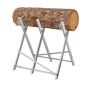 Sulankstomas pjovimo stovas Relaxdays, 10 dantų, 150 kg, 80 × 80 × 82 cm