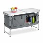 Sulankstomas stovyklavimo stalas Relaxdays 10031578.0, su spintele, 120 × 70 × 47 cm