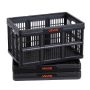 Foldable plastic storage boxes VEVOR, 3 pcs., 45 l, Black, 52.5 × 35.5 × 29.5 cm