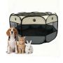Šuniukų aptvaras Relaxdays 10052224_60, XL dydis, Ø 114 × 58 cm