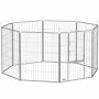Dog enclosure PawHut 160x160x100cm., silver color
