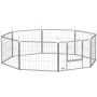 Dog enclosure PawHut 160x160x60cm., silver color