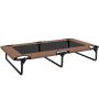 Dog bed, raised, foldable, Brown, 107 × 61 × 20 cm