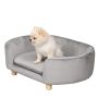 Dog bed PawHut 86x55x33cm., gray/light brown