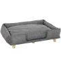 Dog sofa with removable and washable cushion, dark gray, up to 30 kg