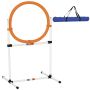 Dog jumping ring PawHut 74.5x66x91cm., white/orange