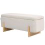 Bench with storage box Homcom 111x44x44.5cm., beige/light brown