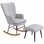 Homcom rocking chair with footstool, various colors