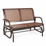Supamoji lauko kėdė, Dvivietė, Ruda/pilka, 123,5 × 87 × 71 cm