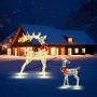 Šviečianti kalėdinė elnio dekoracija, 50 LED lempučių, 52 × 20 × 88 cm