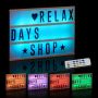Šviesdėžė Relaxdays, 13 spalvų, 3 efektai, 30 × 22 × 4,5 cm