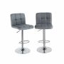 Set of 2 bar stools, grey
