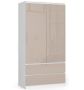 Wardrobe NORE S90, white/cream