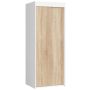 Wardrobe NORE 2D, white/oak color
