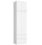 Wardrobe NORE Star S60 with mezzanines, white