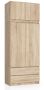 Wardrobe NORE S90 with mezzanines, oak color