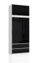 Wardrobe NORE S90 with mezzanines, white/black