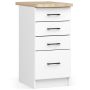 Kitchen cabinet NORE Oliwia S40 with 4 drawers, white