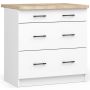 Kitchen cabinet NORE Oliwia S80 with 3 drawers, white