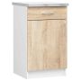 Kitchen cabinet NORE Lima S50, white/oak color