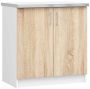 Kitchen cabinet NORE Lima S80, white/oak color