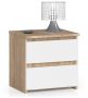 Nightstand NORE CL2 40 cm., white/oak color