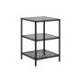 Side table with 2 glass shelves