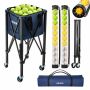 Tennis and pickleball ball basket VEVOR JQ-LV150S, 2 in 1, 150 tennis or 260 pickleball balls, Black, 95.5 × 23.5 × 26.5 cm