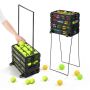 Tennis ball trolley VEVOR JQ-S080A, 80 balls, Black, 76.5 × 36 × 6.5 cm